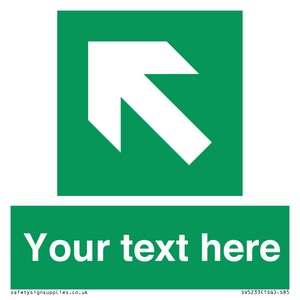 Custom Arrow Top Left Sign